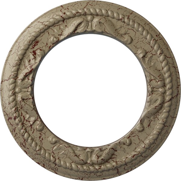 Ekena Millwork Roped Medway Medallion (Canopies up to 7 1/2"), 12 1/4"OD x 7 1/2"ID x 7/8"P, Gobi Desert Crackle CM12MEGDC - main
